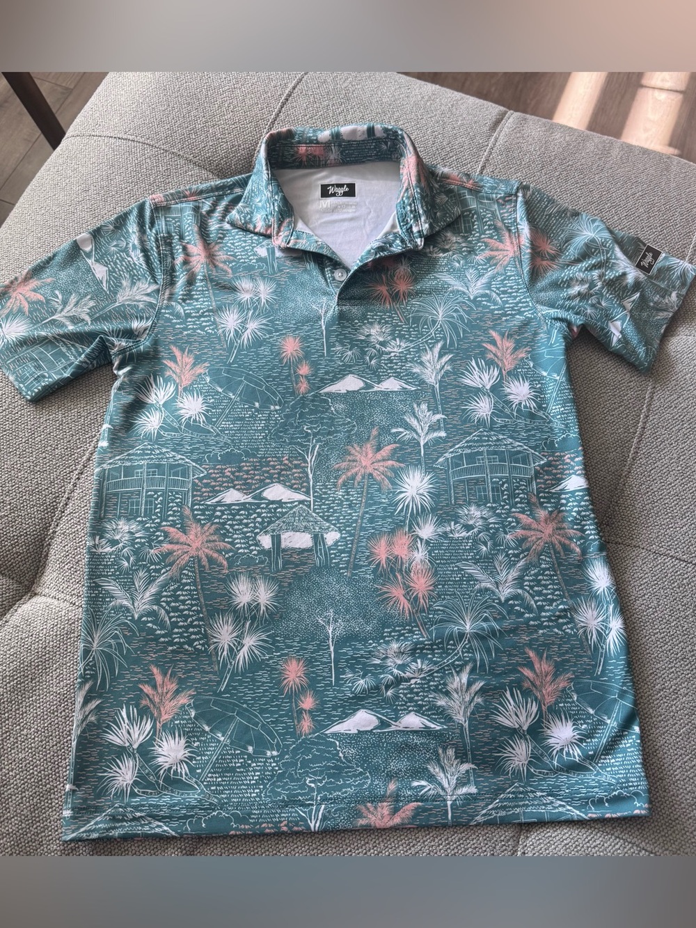 Youth Athletic Golf Waggle Polo “Cabana” Size Medium